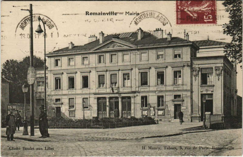Carte postale ancienne Romainville - Mairie Cliche Boulet sur Lilas à Romainville