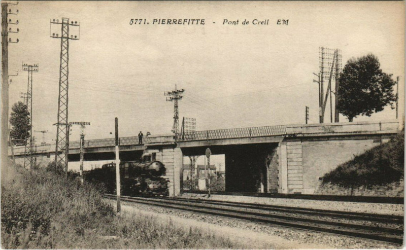 Carte postale ancienne Pierrefitte - Pont de Creil