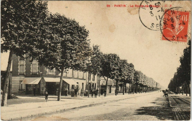 Carte postale ancienne Pantin - La Route de Neaut à Pantin