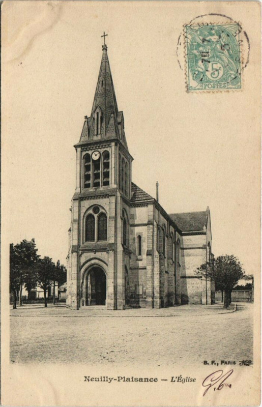 Carte postale ancienne Neuilly-Plaisance - L'Eglise à Neuilly-Plaisance