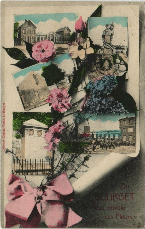 Carte postale ancienne Du BOURGETle vous envoie ces Fleurs