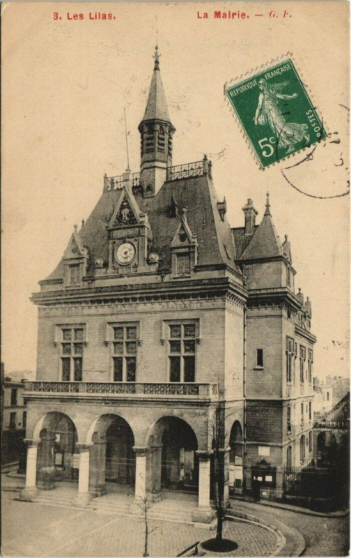 Carte postale ancienne Les Lilas - La Mairie aux Lilas