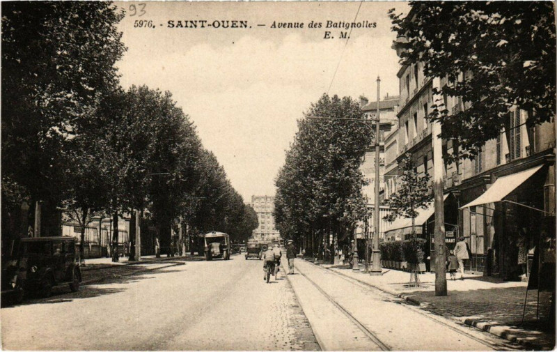 Carte postale ancienne Avenue des Batignolles à Saint-Ouen-sur-Seine