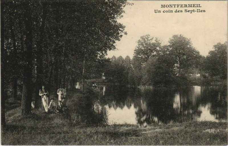 Carte postale ancienne Montfermeil - Un Coin des Sept-Iles à Montfermeil