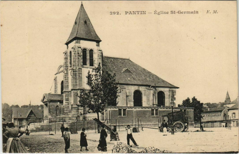 Carte postale ancienne Pantin - Eglise St-Germain à Pantin
