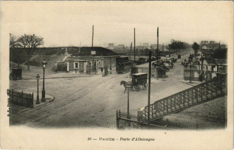 Carte postale ancienne Porte d'Allemagne à Paris 19e