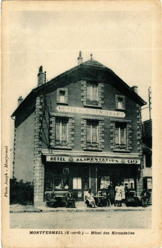 Carte postale ancienne Montfermeil Hotel des Hirondelles à Montfermeil