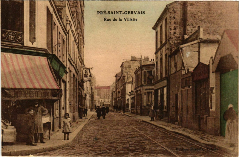 Carte postale ancienne Pre-Saint-Germain Rue de la Villette