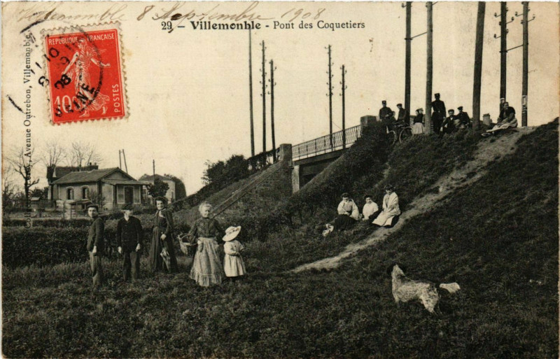 Carte postale ancienne Villemomble Pont des Coquetiers à Villemomble