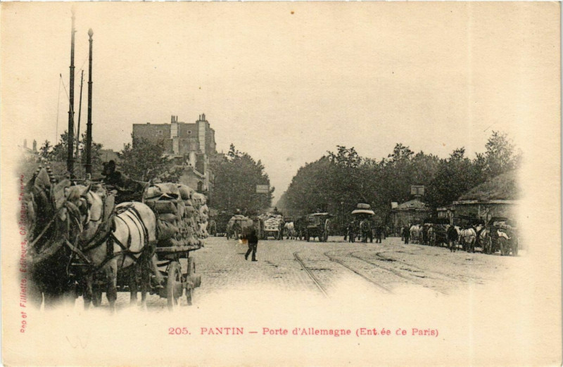 Carte postale ancienne Porte d'Allemagne - Entrée de Paris à Paris 19e