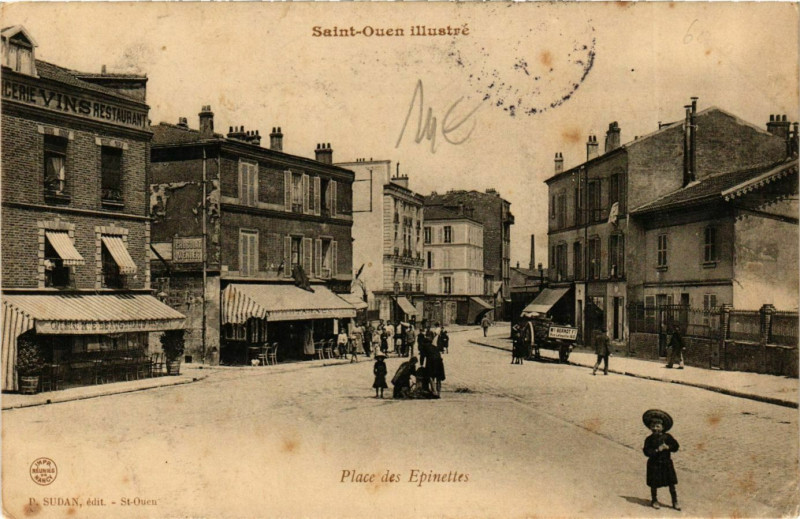 Carte postale ancienne Place des Epinettes à Paris 17e