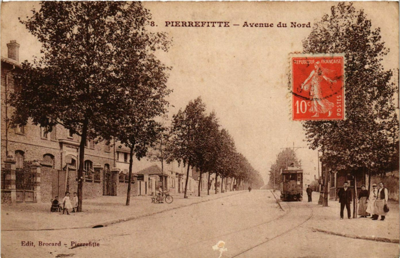 Carte postale ancienne Pierrefitte Avenue du Nord