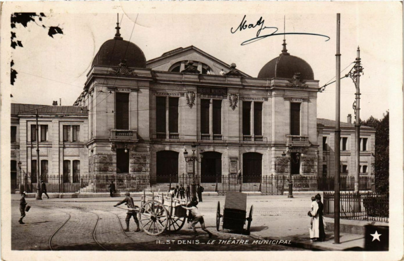 Carte postale ancienne Saint-Denis - Le Théatre Municipal à Saint-Denis