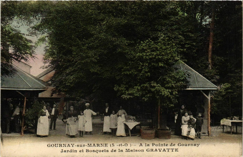 Carte postale ancienne Gournay-sur-Marne A la Pointe de Gournay Maison Gravatte à Gournay-sur-Marne