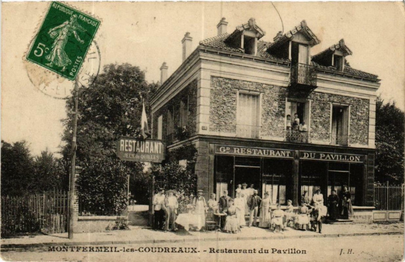 Carte postale ancienne Montfermeil les Coudreaux Restaurant du Pavillon à Montfermeil