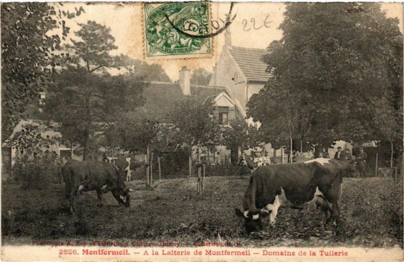 Carte postale ancienne Montfermeil A la Laiterie de Montfermeil Domaine de la Tuilerie à Montfermeil
