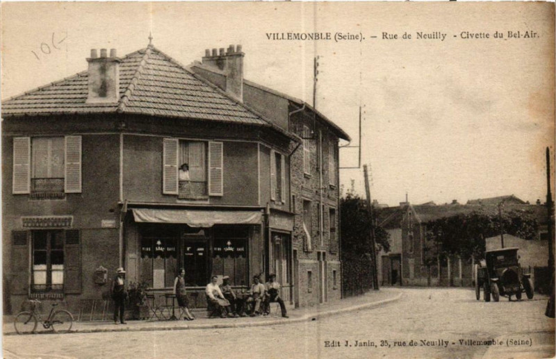 Carte postale ancienne Villemomble Rue de Neuilly Civette du Bel-Air à Villemomble