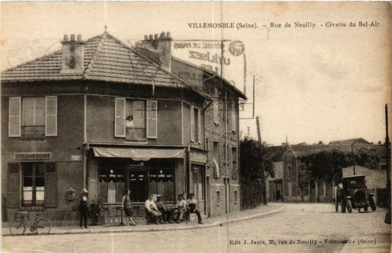 Carte postale ancienne Villemomble Rue de Neuilly Civette du Bel-Air à Villemomble