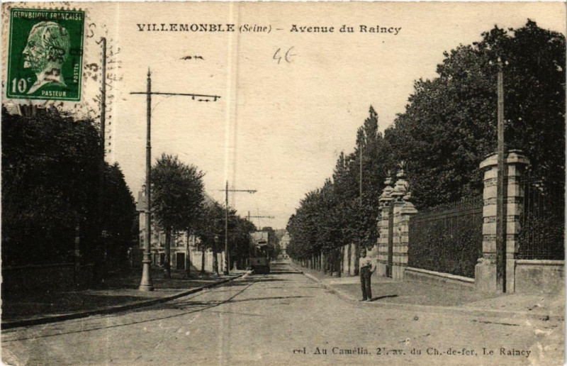 Carte postale ancienne Villemomble Avenue du Raincy à Villemomble
