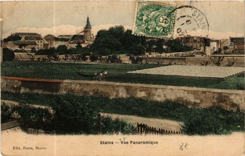 Carte postale ancienne Stains Vue panoramique à Stains