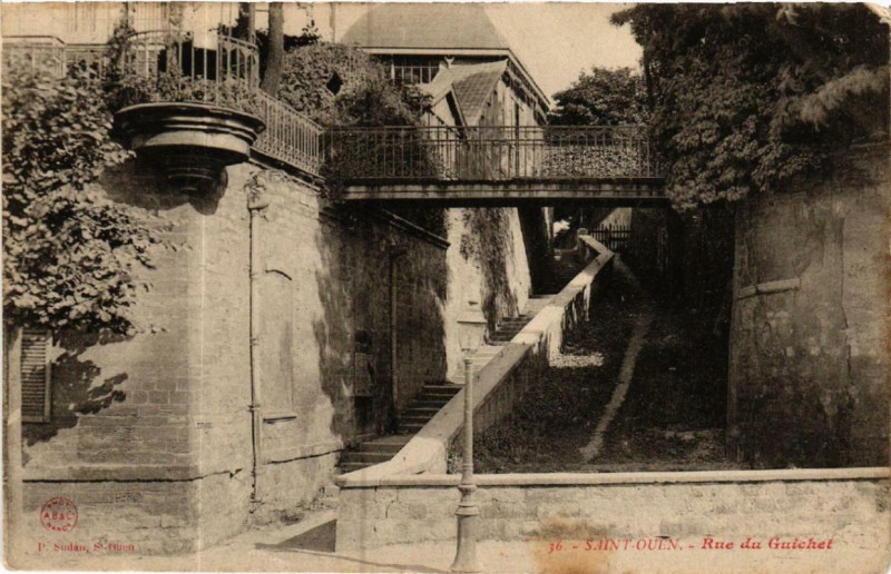 Carte postale ancienne Rue du Guichet à Saint-Ouen-sur-Seine