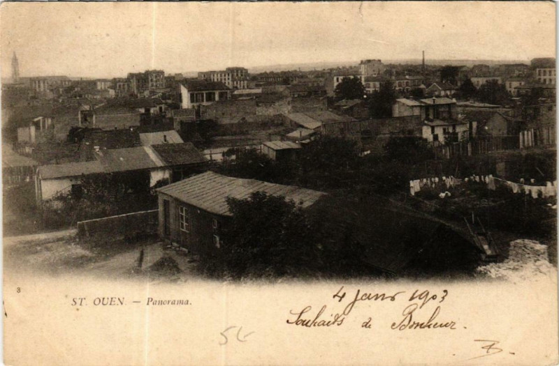 Carte postale ancienne Panorama à Saint-Ouen-sur-Seine