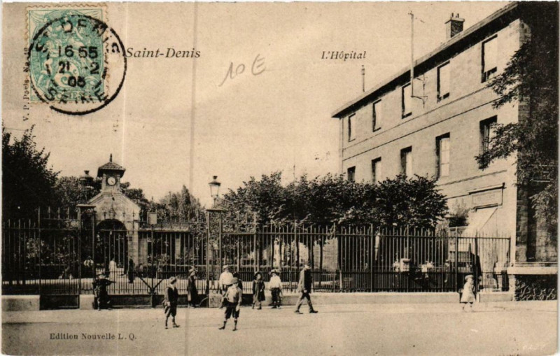 Carte postale ancienne Saint-Denis L'Hopital à Saint-Denis