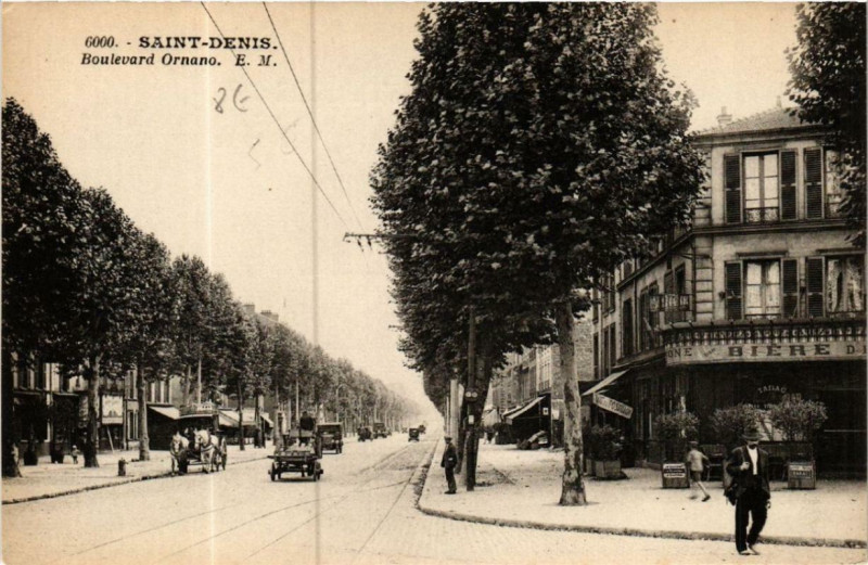 Carte postale ancienne Saint-Denis Bd Ornano à Saint-Denis
