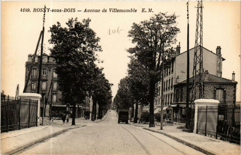Carte postale ancienne Rosny-sous-Bois Avenue de Villemomble à Rosny-sous-Bois