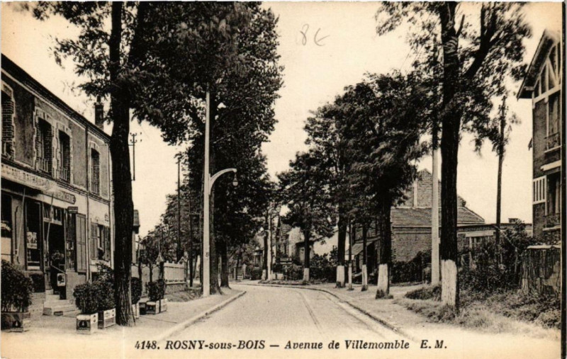 Carte postale ancienne Rosny-sous-Bois Avenue de Villemomble à Rosny-sous-Bois