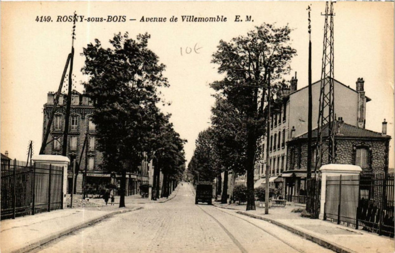 Carte postale ancienne Rosny-sous-Bois Avenue de Villemomble à Rosny-sous-Bois