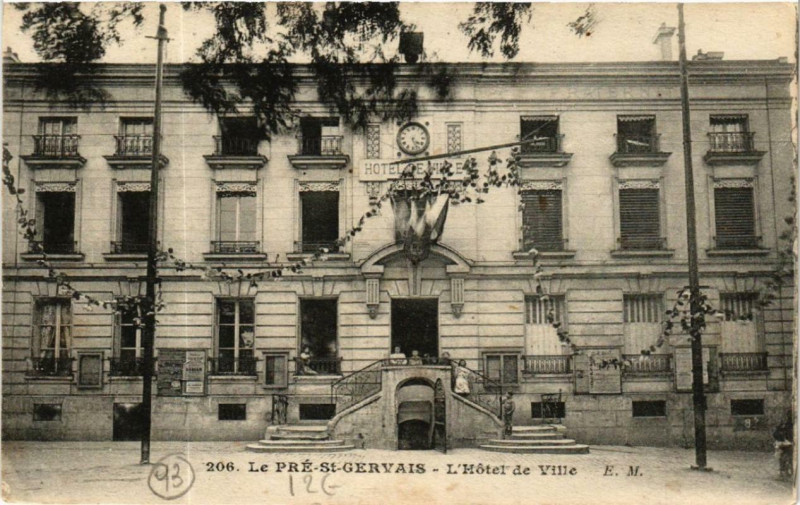 Carte postale ancienne Pre-Saint-Gervais L'Hotel de Ville