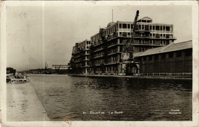 Carte postale ancienne Pantin Le Port à Pantin