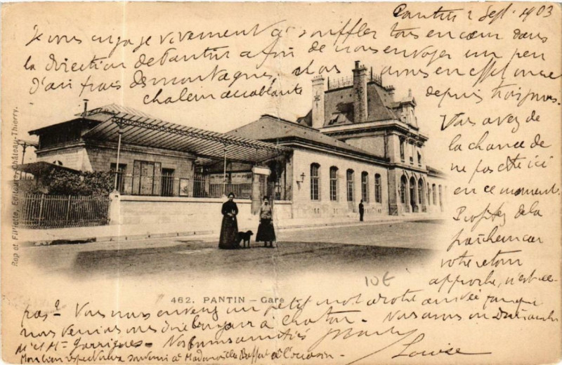 Carte postale ancienne Pantin La Gare à Pantin