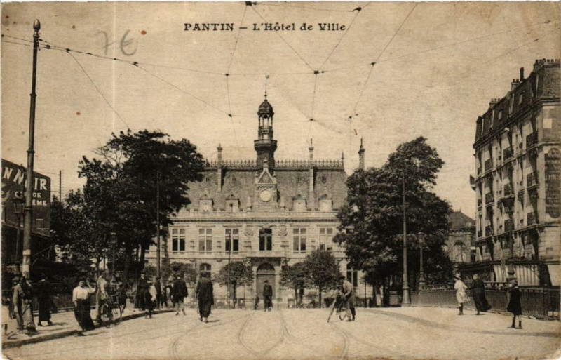 Carte postale ancienne Pantin L'Hotel de Ville à Pantin