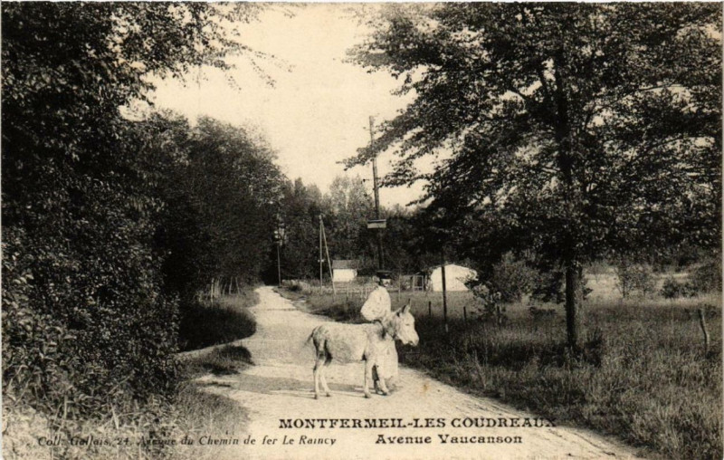 Carte postale ancienne Montfermeil les Coudreaux Avenue Vaucanson à Montfermeil