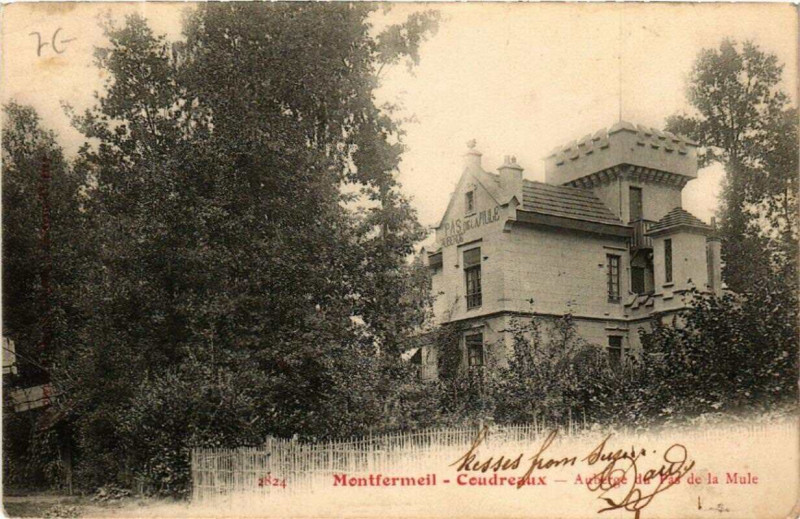 Carte postale ancienne Montfermeil Coudreaux Auberge du Pas de la Mule à Montfermeil