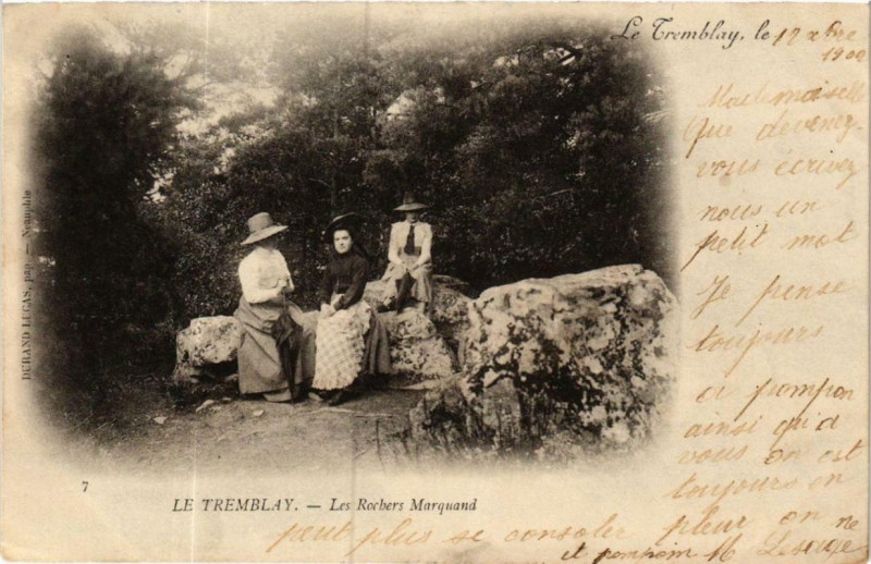Carte postale ancienne Le Tremblay Les Rochers Marquand