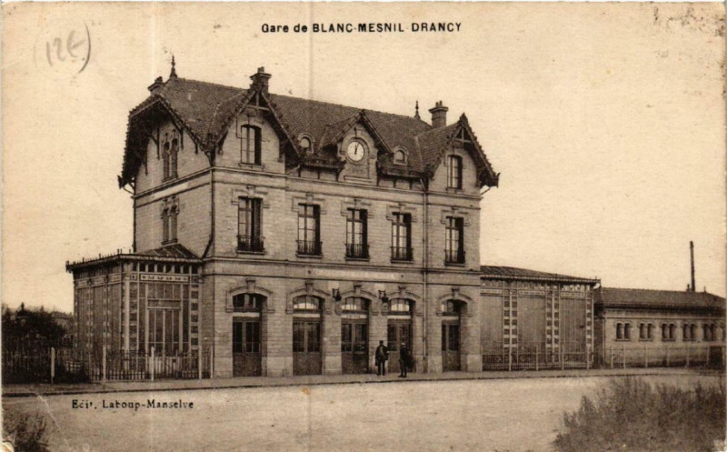 Carte postale ancienne Gare de Banc-Mesnil-Drancy à Drancy