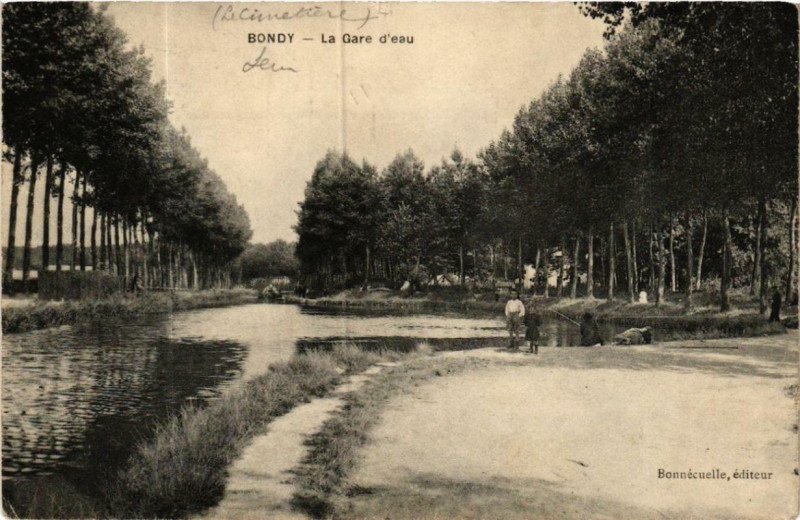 Carte postale ancienne Bondy La Gare d'eau à Bondy