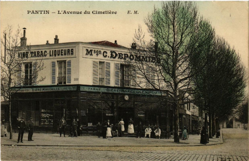 Carte postale ancienne Pantin Avenue du Cimetiere. à Pantin