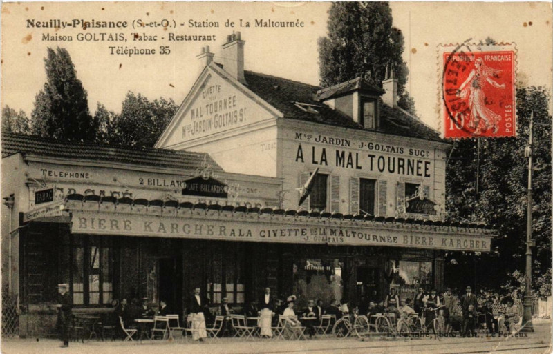 Carte postale ancienne Neuilly-Plaisance Station de la Maltournee. Maison Goltais à Neuilly-Plaisance