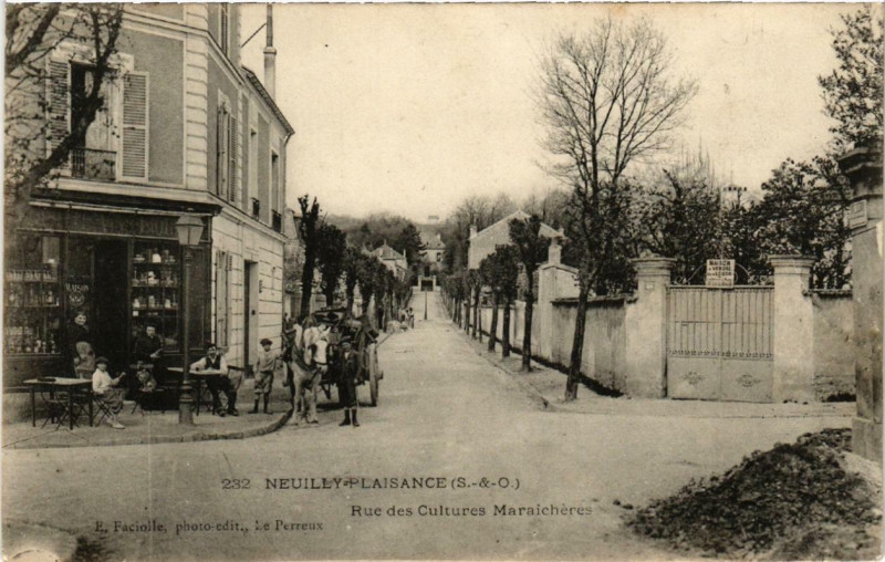 Carte postale ancienne Neuilly-Plaisance Rue des Cultures Maraicheres. à Neuilly-Plaisance
