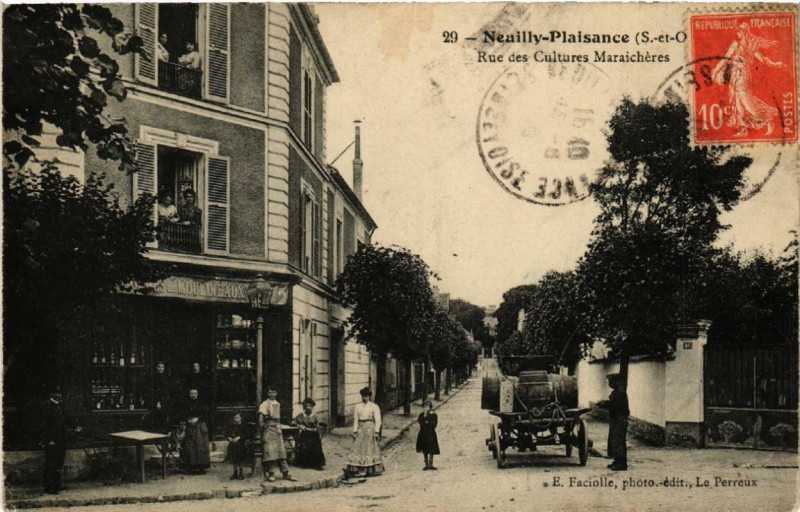 Carte postale ancienne Neuilly-Plaisance Rue des Cultures Maraicheres. à Neuilly-Plaisance
