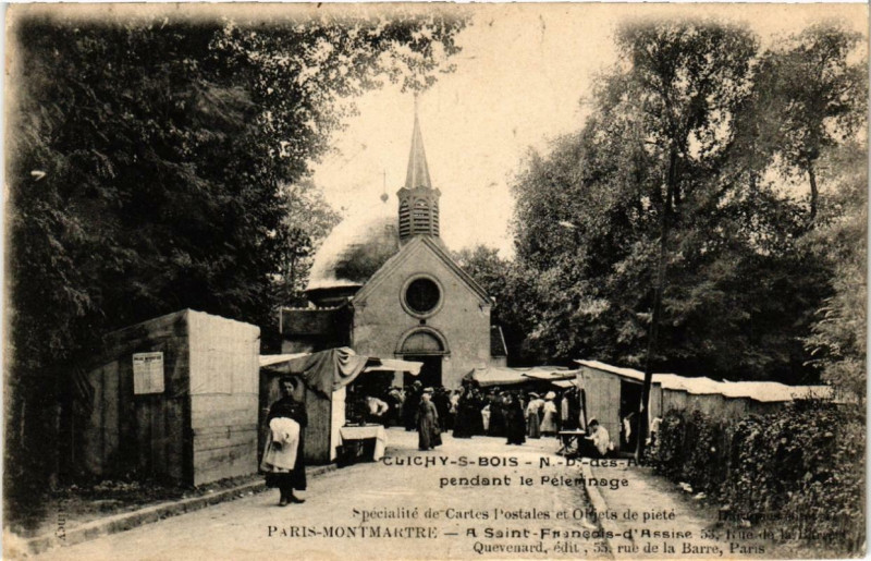 Carte postale ancienne Clichy-sous-Bois Notre-Dame-des-Anges. pendant le Pelerinage. à Clichy-sous-Bois