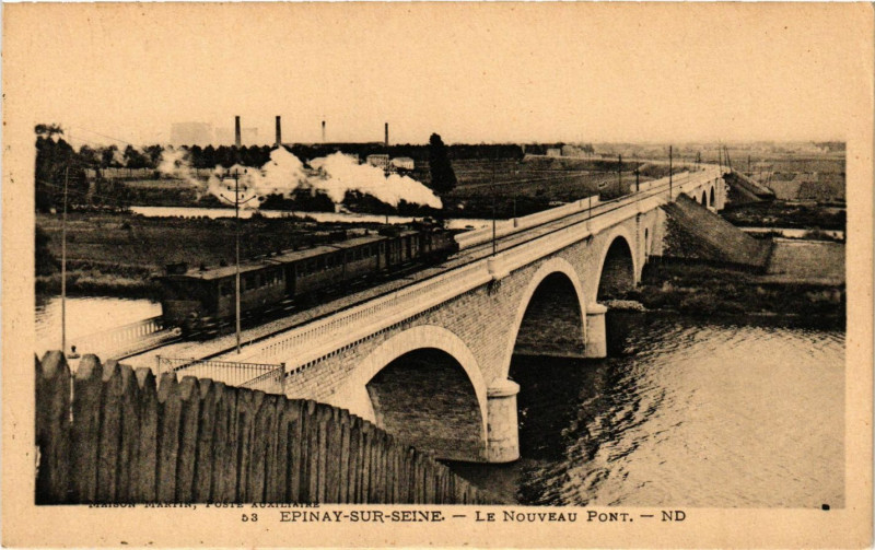 Carte postale ancienne Epinay-sur-Seine - La Nouveau Pont à Épinay-sur-Seine