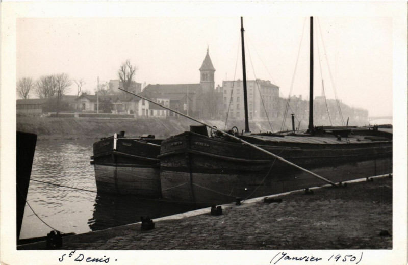 Carte postale ancienne Saint-Denis - Janvier 1950 à Saint-Denis