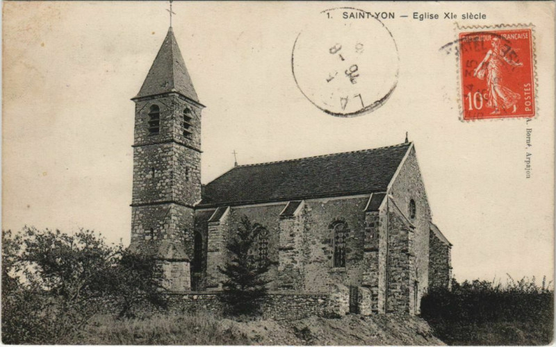 Carte postale ancienne Saint-Yon Eglise à Saint-Yon