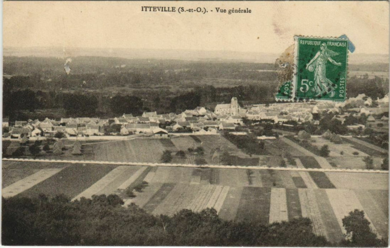 Carte postale ancienne Itteville Vue Generale à Itteville