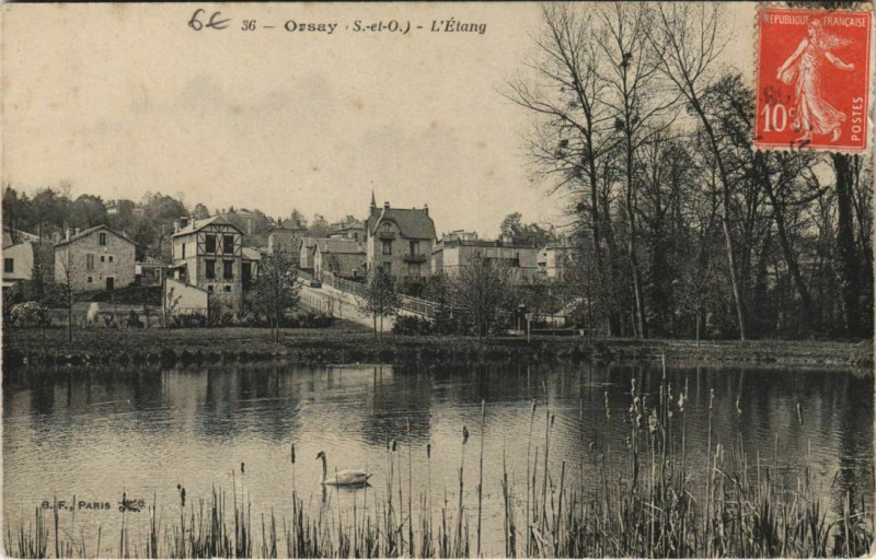 Carte postale ancienne Orsay L'Etang à Orsay